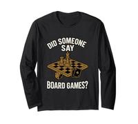Board Game Dad Chess Daddy Board Gamer Papa Fathers Day Long Sleeve T-Shirt