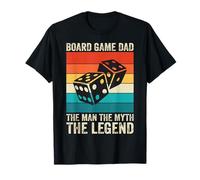 Board Game Dad Dice Lover Gift The Man The Myth The Legend T-Shirt