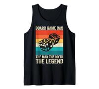 Board Game Dad Dice Lover Gift The Man The Myth The Legend Tank Top