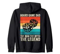 Board Game Dad Dice Lover Gift The Man The Myth The Legend Zip Hoodie