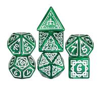 Board Game Dice 7-Piece Role Playing Acrylic Dice Game Colourful Group Game for On the Go and Home