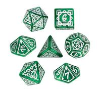 Board Game Dice Set, 7-Piece Role Play Acrylic Dice Game, Colourful Complete Set with Magnetic Box for Picnics, Camping, Travel