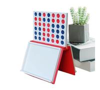 Board Game - Four in a Row Strategy Set, Book Style Magnetic Storage Design with Foldable Travel Friendly Construction, Interactive Competitive Play Function, Ideal for Family Nights Learning Ac