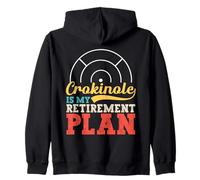 Board Game Lover Crokinole Enthusiast Retirement Crokinole Zip Hoodie