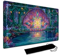 Board Game MTG Playmat + Black Waterproof Bag, Stitched Edges, Smooth Rubber Surface, MTG PlayMat With Zones (An Original Playmat) (With Zone,3)