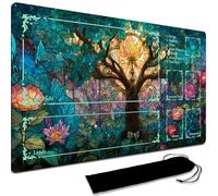 Board Game MTG Playmat + Black Waterproof Bag, Stitched Edges, Smooth Rubber Surface, MTG PlayMat With Zones (An Original Playmat) (With Zone,1)