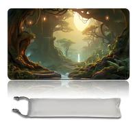 Board Game MTG Playmat Free Waterproof Bag, Sewn Edges,Card Enthusiasts TCG Playmat Mouse Pad MTG Game Mats With Zones (Original Playmat) (No Zone,Dragons of Tarkir Forest)