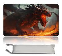 Board Game MTG Playmat Free Waterproof Bag, Sewn Edges,Card Enthusiasts TCG Playmat Mouse Pad MTG Game Mats With Zones (Original Playmat) (No Zone,DRAGONLORD ATARKA)