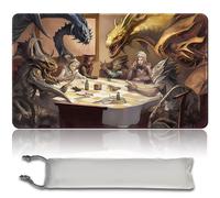 Board Game MTG Playmat + Free Waterproof Bag, Stitched Edges, Smooth Rubber Surface, MTG PlayMat with Zones (An Original SLIVERS-PLAYING-POKER Playmat)