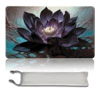 Board Game MTG Playmat + Free Waterproof Bag, Stitched Edges, Smooth Rubber Surface, MTG PlayMat with Zones (An Original Angel of Flight Alabaster Playmat) (Black Lotus - NO ZONE)