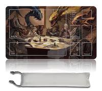 Board Game MTG Playmat + Free Waterproof Bag, Stitched Edges, Smooth Rubber Surface, MTG PlayMat with Zones (An Original ANCESTRAL MASK Playmat) (SLIVERS-PLAYING-POKER)