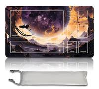 Board Game MTG Playmat + Free Waterproof Bag, Stitched Edges, Smooth Rubber Surface, MTG PlayMat with Zones (An Original Playmat)