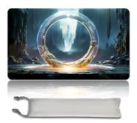 Board Game MTG Playmat + Free Waterproof Bag, Stitched Edges, Smooth Rubber Surface, MTG PlayMat with Zones (An Original Angel of Flight Alabaster Playmat) (Sol RingNO Zone)