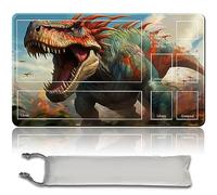 Board Game MTG Playmat + Free Waterproof Bag, Stitched Edges, Smooth Rubber Surface, MTG PlayMat with Zones (An Original Ancient HellkitePlaymat) (Gishath, Sun'S Avatar)