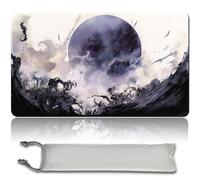 Board Game MTG Playmat + Free Waterproof Bag, Stitched Edges, Smooth Rubber Surface, MTG PlayMat with Zones (An Original Angel of Flight Alabaster Playmat) (Damnation - NO ZONE)