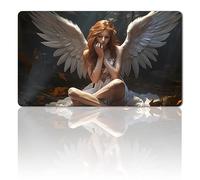 Board Game MTG Playmat + Free Waterproof Bag, Stitched Edges, Smooth Rubber Surface, MTG PlayMat with Zones (An Original Angel of Flight Alabaster Playmat) (No Zone)