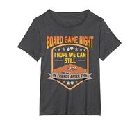 Board Game Night I Hope We Can Still Be Friends After This T-Shirt, Women's Plus, Dark Heather Grey, 1X