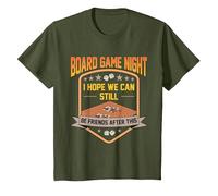 Board Game Night I Hope We Can Still Be Friends After This T-Shirt, Youth, Olive Green, X-Small