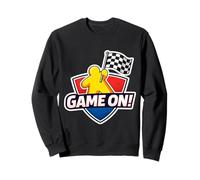 Board Game On Boardgame Tournament Meeple Fan Checkered Flag Sweatshirt