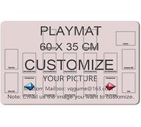 Board Game TCG Custom Playmat Customize Mousepad Size (23.6X13.8in / 60X35cm) + Free Waterproof Bag Table Mats Compatible for Digimon MTG OCG TCG Playmats (5)