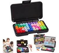 Board Games 3D Brain Teaser Puzzle Game - Mind Games Brain Teaser Puzzle Game Gifts - 1 Player Marble Strategy Travel Game Board for Kids 8-12