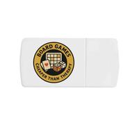'Board Games: Cheaper Than Therapy' Pill Box with Tablet Splitter (PI00035044)