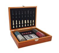 board games Chess Combo Game Set 4-in-1 Foldable Wooden Chess Chips Poker Dice Set for Family Outdoor Entertainment magnetic