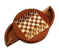 Board Games Classic Magnetic Chess Set Games Collection Round Game Set With Storage Box For Adults Child Gifts Chess Sets