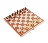 Board Games Classic Vintage Standard Folding Wooden Chess Set, Foldable Games Board For Adult And Kids 28.8 * 28.8cm Chess Sets