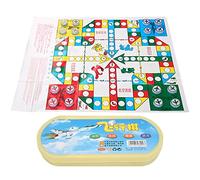 Board Games for Family Night with Oval Box Kids Flying Chess Plastic Flights Game Board & Chinese Checkers Parent Child Family Party