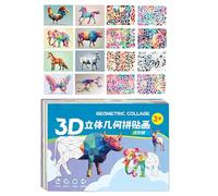Board Games for Kids - Geometric Paper Puzzles for Kids | Creative Geometric Shapes Kit | Creative Collage Kit with Geometric Shapes for School 'Childhood, Kindergarten, Birthday, Christmas,