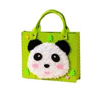 Board Games for Toddlers 2 Years Old DIY Embroidery Doll Set Cartoon Animal Sewing Craft Kit Handbag Material Pack Get A Cute Bag Handmade Kids Lacing Cards Boys (F, 24x31x4cm)