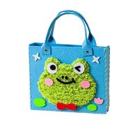 Board Games for Toddlers 2 Years Old DIY Embroidery Doll Set Cartoon Animal Sewing Craft Kit Handbag Material Pack Get A Cute Bag Handmade Kids Lacing Cards Boys (B, 24x31x4cm)