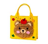 Board Games for Toddlers 2 Years Old DIY Embroidery Doll Set Cartoon Animal Sewing Craft Kit Handbag Material Pack Get A Cute Bag Handmade Kids Lacing Cards Boys (E, 24x31x4cm)