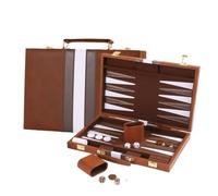 board games Large Backgammon Sets for Adults Classic Board Games for 2 Players Adults and Kids Quality PU Leather Case magnetic(Caf,11inch)