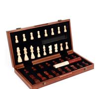 Board Games Magnetic Chess Set Board Games Wood Folding Portable Travel Chess Board Game Sets with Game Pieces Storage Slots Chess Sets