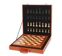 board games Wooden Chess Set for Adults Kids Gift Package Pieces Storage Slots Board Game Sets for Tournament Professional magnetic(48cm)