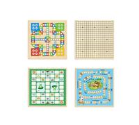 Board Games Wooden Multi-Function Interactive Chess Game Board Enhances Logic and Imagination Skills Fun Toy for Family Travel Parties Chess Sets(4-in-1)