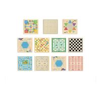 Board Games Wooden Multi-Function Interactive Chess Game Board Enhances Logic and Imagination Skills Fun Toy for Family Travel Parties(12-in-1)