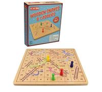 Board Games Wooden Snakes and Ladders Game for Kids Family Games Classic Entertainment with Wooden Pegs Colourful Pieces Compact Tabletop Travel Games Board for Adults Children