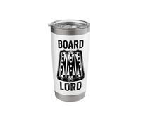 Board Lord Funny Backgammon Player Board Game Pun Stainless Steel Insulated Tumbler