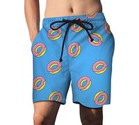 Board Shorts Mens 3D Print Dissolving Swimming Shorts Men Prank Stuff Funny Gifts for Brother Boyfriend Bachelor Beach Party in The Swimming Pool Swim Trunks with Drawstring and Pockets Blue