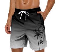 Board Shorts Mens Bold 3D Artistic Print Quick-Dry UV Protection Swim Trunks for Summer Pool Parties and Coastal Explorations Durable Beach Shorts Grey