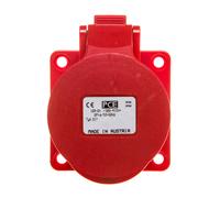 Board socket 16A 7P 400V /70x70/ red IP44 317-6v