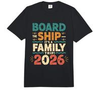 Board The Ship It's A Family Trip 2026 Tshirt Group Matching Comfort Colors Adult Heavyweight T-Shirt