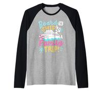 Board The Ship It's A Family Trip Funny Cruise Vacation Crew Raglan Baseball Tee