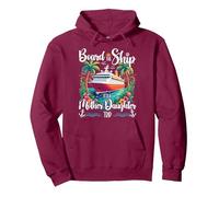 Board The Ship It's A Mother Daughter Cruise Trip Pullover Hoodie, Adult Unisex, Burgundy, Medium