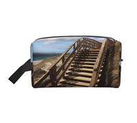 Board Walk Stair Portable Large-Capacity Travel Toiletry Bag (Print Models) Waterproof Makeup Storage Bag for Men and Women for Business Trips, Fitness, Bathroom, Daily Storage