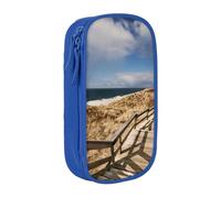 Board Walk Stair Print Large Capacity Double Layer Pencil Case with Zipper â€“ Durable Fabric School Pouch for Pens,â€“ Ideal for Students