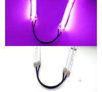 Boarda 5-Pin RGBW COB LED Strip Connectors, 10Pcs 5-Pin 12mm Dual Ends Extension Connectors + Cable for 12mm RGBW COB LED Strip Lights